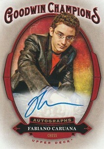 2020 UD GOODWIN CHAMPIONS Fabiano Caruana Auto 直筆サインカード CHESS PLAYER