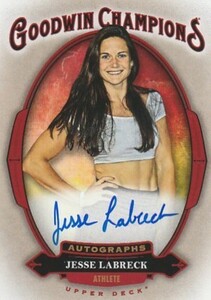 2020 UD GOODWIN CHAMPIONS Jesse LaBreck Auto 直筆サインカード WOMEN ATHLETE