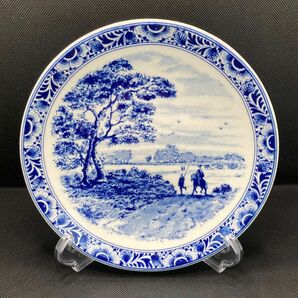 ヴィンテージ ロイヤルデルフト プレート 飾り皿 Delftblaw RoyalDelft オランダ製 デルフトブルー 絵皿