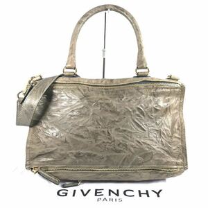 【ジバンシー】本物 GIVENCHY トートバッグ パンドラ 2way ショルダーバッグ ハンドバッグ シワ加工 ジバンシィ レザー メンズ レディース