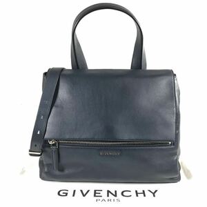 美品【ジバンシー】本物 GIVENCHY トートバッグ パンドラ ピュア ミディアム 2way ショルダーバッグ ジバンシィ レザー レディース 伊製