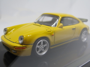 【気軽に楽しむ大人のインテリア】PARAGON PORSCHE Ruf CTR 左ハンドル/YELLOW-1/64-夢 ノスタルジー 蘇る ☆未使用、未展示品☆即決有☆彡