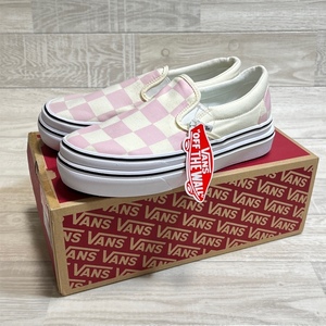 VANS/ヴァンズ/バンズ/Super Comfycush S/スーパーコンフィクッシュ/スリッポン/厚底スニーカー/ピンクチェッカー/新品タグ付き/25.0cm