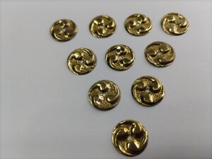 【神輿、巴金具】6分 10枚 直径18ｍｍ　神輿、神殿、山車、だんぢり、神棚金具　（代引き不可）