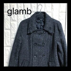 glamb ピーコート　ツィードコート　メンズ