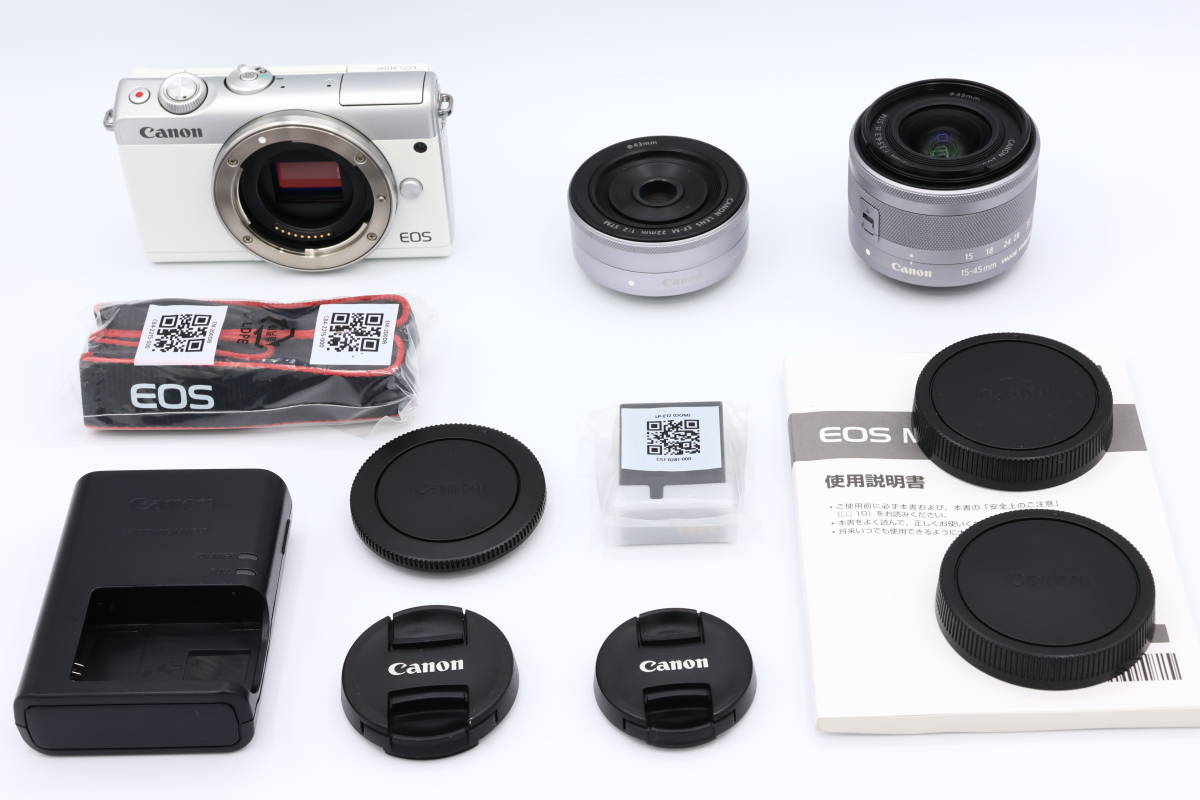 値下げ中【美品】Canon EOS M100 W レンズキット デジタルカメラ