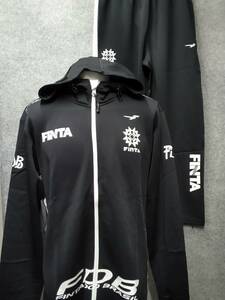 フィンタ Finta サッカーウェア フットサルウェア FDBドライスウェットジャケット パンツ 上下セット FT8812/14 0500(ブラック) Lサイズ 