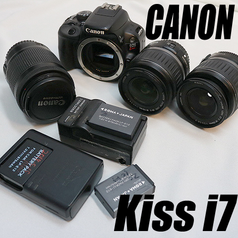 キャノン　EOS kiss X7i ズームレンズ デジタルカメラ カメラ 家電・スマホ・カメラ 2017人気の