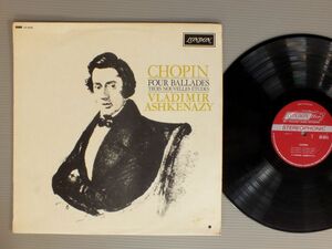 ●英LP ASHKENAZY/CHOPIN-FOUR BALLADES & TROIS NOUVELLES ETUDES●