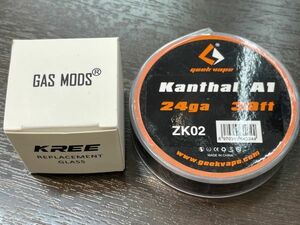 As1115-07 未使用 GASMODS KREE / KREE V2 RTA 22mm 対応 交換用ガラスチューブ （Kanthal A1付き） 同梱不可　単品取引のみ