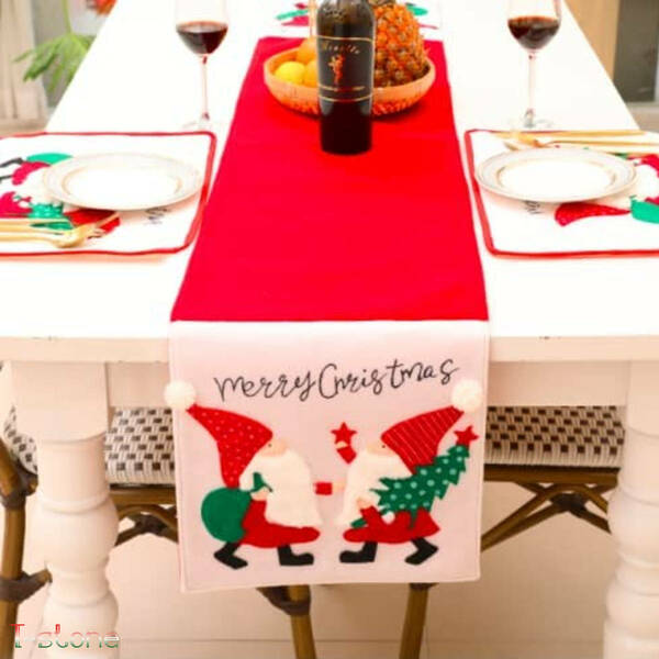 クリスマス テーブルランナー サンタクロース お洒落な装飾 テーブル飾り 欧風 インテリア デコレーション イベント パーティ 雰囲気作り