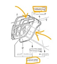 【希少 純正未使用】 トヨタ セルシオ 30 後期 UCF31 ウェザーストリップ リアドア モール ドアゴム レクサス LS430 00489-2_画像3