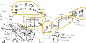 一式セット！ 純正未使用！ トヨタ セルシオ 30 後期 UCF31 フューエルタンクパイプ 燃料タンク パイプ ホース レクサス LS430 00506-1