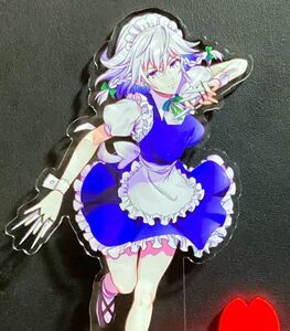 十六夜咲夜　東方立姿美人 ビッグアクリルスタンド うに蔵　東方Project 白髪ショート　巨乳　メイド