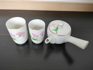 【最終値下げ】美濃焼 夫婦湯呑み茶碗 急須 セット