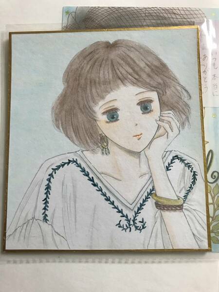 美女・手書きイラスト