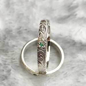  гавайская бижутерия кольцо кольцо серебряный 7 номер ~ 23 номер натуральный камень изумруд кольцо драгоценнный камень 