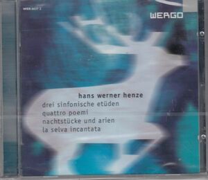 [CD/Wergo]ヘンツェ:3つの交響的習作&4つの詩曲&夜の作品とアリア他/M.カウネ(s)&P.ルジツカ&北ドイツ放送交響楽団 1999