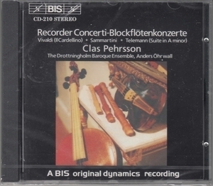 [CD/Bis]ヴィヴァルディ:ピッコロフルートのための協奏曲Op.10-3/ペーション(rec)&エーヴァル(cemb)&ドロットニングホルム・バロック合奏団