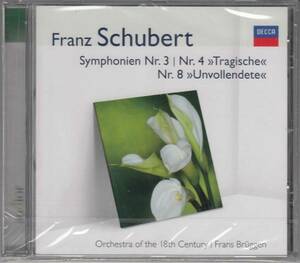 [CD/Decca]シューベルト:交響曲第3,4,8番/ブリュッヘン&18世紀O