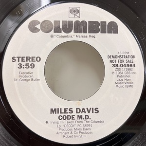 ■即決 FUSION/７インチ Miles Davis / Code MD jf23747 米オリジナル7インチ、両A面。Masterdisk刻印 マイルス・デイヴィス