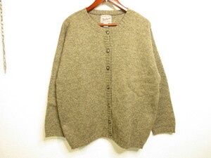 Woolrich WOMAN ウールリッチ ウーマンＬ カーディガン セーター ニット メキシコ製 ブラウン 茶色