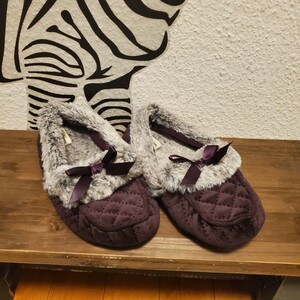 ◆2足セット◆Dearfoams 黒 紫 ルームシューズ スリッパ