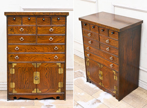 NX28 antique style Joseon Dynasty China Korea zelkova wood grain medicine chest of drawers van tachi van dachi cabinet thing go in cupboard chest television stand decoration pcs chest of drawers 