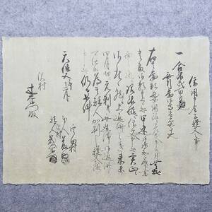 古文書 天保五年 借用申金子證文之事 越前國 丹生郡 沢村 福井県