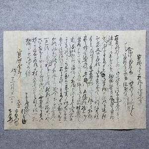 古文書 寶暦四年 質物ノ御高相流申證文之事 下兵庫村 福井県 未解読 詳細不明