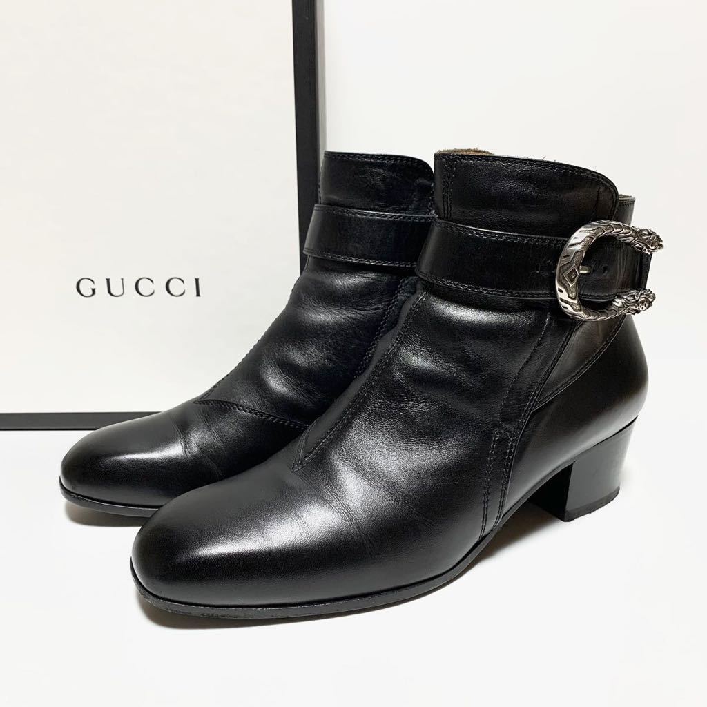 Yahoo!オークション -「gucci(グッチ) レザー アンクルブーツ」の落札