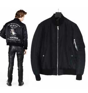 定価10.8万 CHRISTIAN DADA クリスチャンダダ VIETNAM EMBROIDERY FLIGHT JACKET 46 MA-1ジャケット ベトジャン ブラック