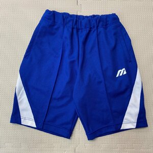 YJ791 (中古) 校名不明 ショートパンツ 1点 /MIZUNO/Mマーク/L/80/ハーフパンツ/短パン/ジャージ/青/白ライン/体操着/体操服/運動着/日本製