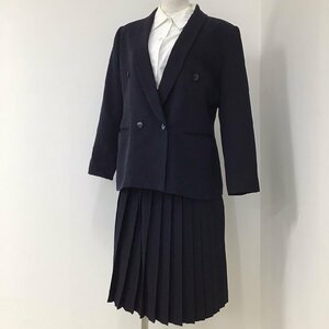 O512 (中古) 兵庫県 播磨高校 (姫路女学院) 3点セット /指定品/BS/W69/ブレザー/ブラウス/スカート/HARIMA/紺/制服/学生服/女子学生