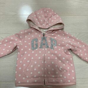 ジップアップパーカー ピンクパーカー ジップアップ　GAP モコモコパーカー