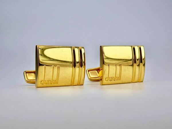 ダンヒル　ゴールド　2LINE カフス　カフリンクス　cufflinks dunhill