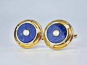 ダンヒル　ラピスラズリ　ゴールド　カフス　カフリンクス　cufflinks DUNHILL