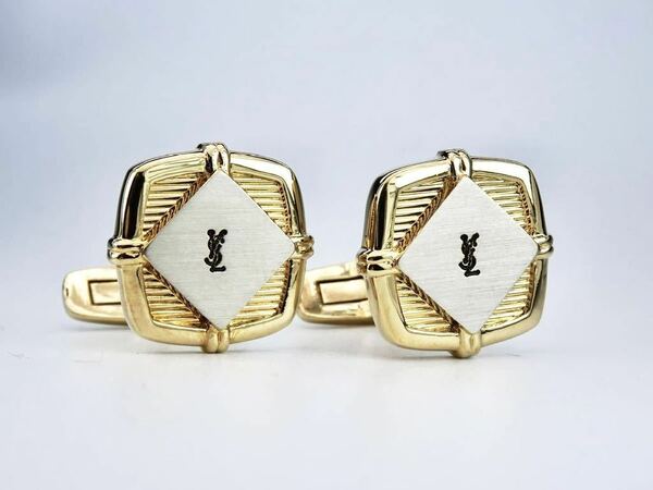 イブサンローラン　ＹＳＬ　シルバー　ゴールド　カフス　カフリンクス　cufflinks イヴサンローラン Yves Saint Laurent