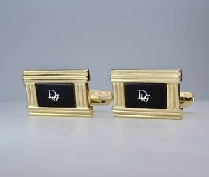  Christian Dior black dior Logo cuffs cuff links 