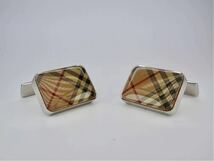 BURBERRY タータンチェック　スクエア　カフス　カフリンクス　cufflinks バーバリー_画像4