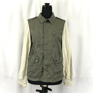 RAG CIE★コットン/袖切り替えし/ミリタリージャケット【Womens size -F/カーキ/Khaki】Coats/Jackets/Jumpers◆BG996