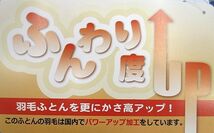 最高級プレミアムマザーグースダウン95％2層式キルト羽毛布団【ダウンパワー440以上】羽毛重量1,2kg (シングル) 新品未使用_画像7