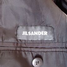 良品 JIL SANDER ジルサンダー シングル 2B テーラードジャケット スラックス セットアップ スーツ 44 黒 ブラック 111_画像5