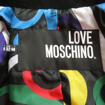 美品 LOVE MOSCHINO ラブモスキーノ 金ボタン デザイン チェスターコート 32 ブラック 黒_画像4