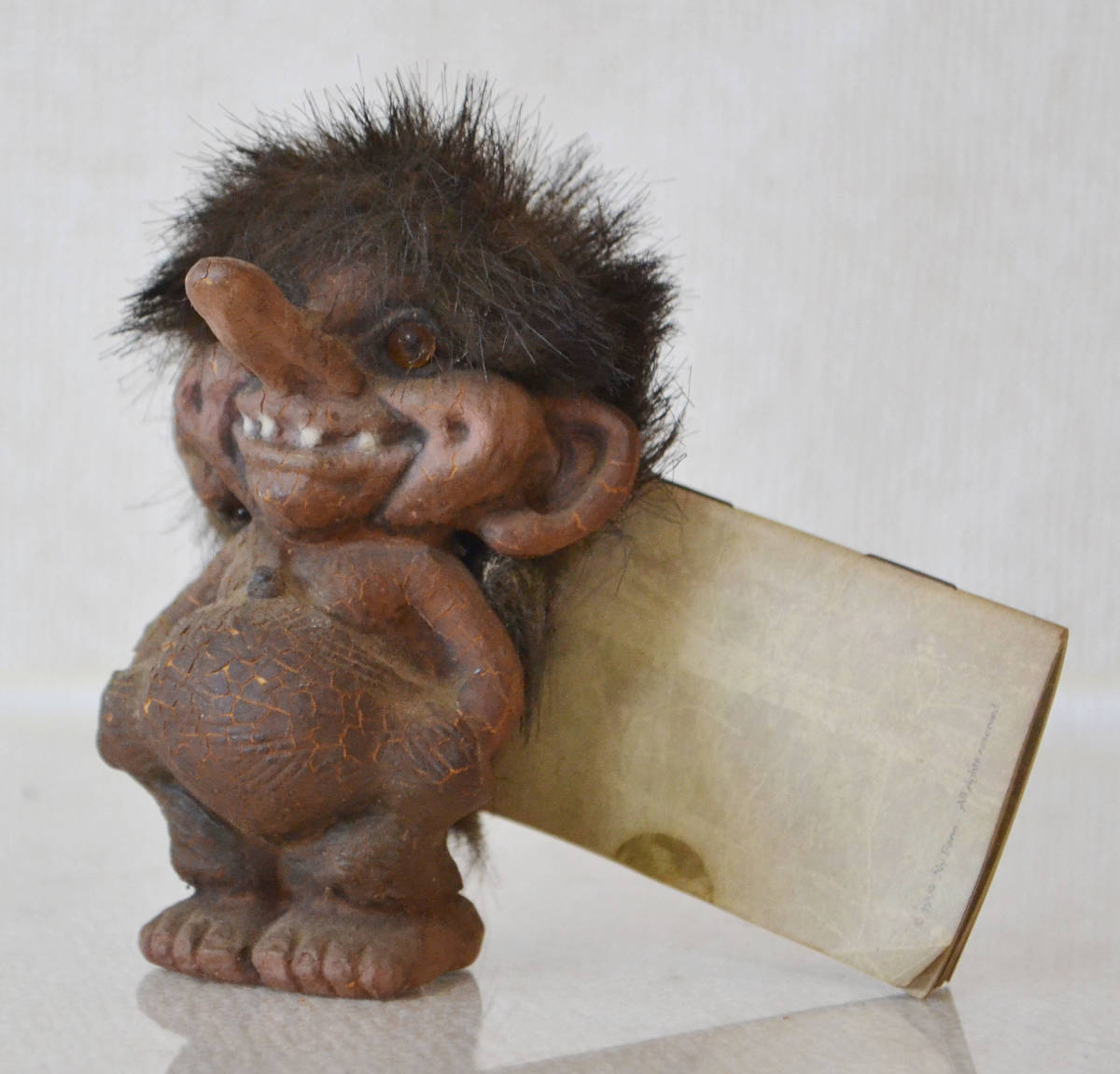 [Q438] Ny-Form/Hergestellt in Norwegen/Troll-Puppe/Vintage/Mit Etikett/Figur/Fee/Aktueller Artikel, handgemachte Werke, Innere, verschiedene Waren, Ornament, Objekt