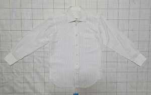 【古着】送料299円 サイズM Suit Select 長袖シャツ ストライプ 白黒 ストライプシャツ 