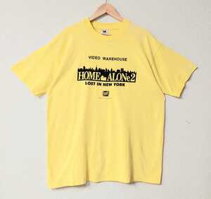 90's USA製 HOME ALONE 2 LOST IN NEW YORK VIDEO WAREHOUSE Tシャツ XLサイズ ホームアローン マコーレーカルキン ムービーT vintage