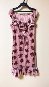  L'Est Rose *used* pink ground bordeaux pi-chi rose pattern velour One-piece ~ axes femme rose pattern . liking . person if certainly how 