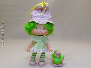 ビンテージ82年 2nd ケナー[ライムシフォン] Strawberry Shortcake ストロベリーショートケーキ kenner Lime Chiffon with Parfait Parrot