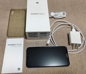 【傷無し極美品・完動品】HUAWEI P20 lite クラインブルー フィルム付 SIMフリー